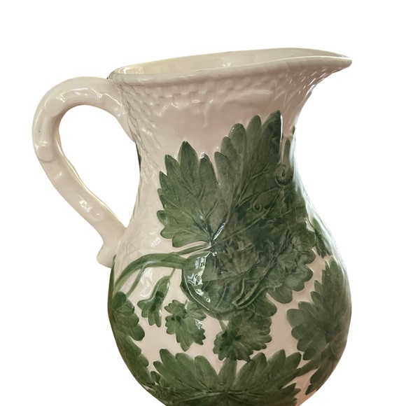 Zrike Hand Painted 9.4"t x 6"w Pitcher With Grape Leaves' - Picture 2 of 5